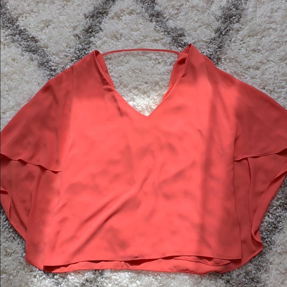 Coral BCBG Cape top